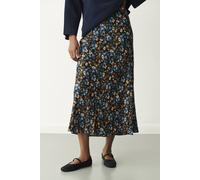 Finery London Mandy Floral Midi Skirt In Black Black