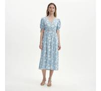Finery London Margot Floral Spot Print Dress Petite BLUE DITSY SIZE 14