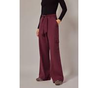 Finery London Maxine Wide Leg Trousers In Wine Wine