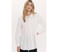 Finery London Melissa Shirred Cotton Shirt In Cool White Cool White