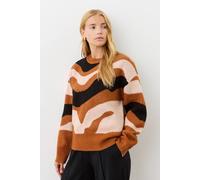 Finery London Minnie Abstract Print Knitted Sweater Multi 14