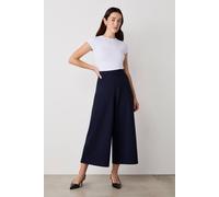 Finery London Miribel Ponte Jersey Wide Leg Trouser In Dark Navy Dark Navy