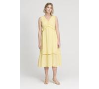 Finery London Myriam Sleeveless Cotton Midi Dress In Lemon Lemon
