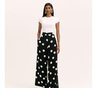 Finery London Nat Spot Print Black & Ivory Trousers Standard BLACK SPOT SIZE 10