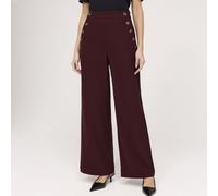 Finery London Nellie Full Length Trousers with Button Detail BLACK SIZE 10