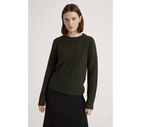 Finery London Nova Round Neck Knitted Jumper In Dark Olive Dark Olive