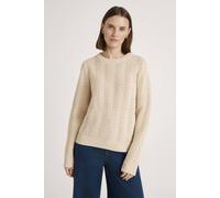 Finery London Nova Round Neck Knitted Sweater In Light Beige Light Beige 14