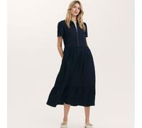 Finery London Orion Vicose Twill Dress with Zip Front Collar KHAKI SIZE 10