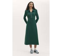 Finery London Petite Elvira Ponte Zip Front Midi Dress In Emerald Emerald