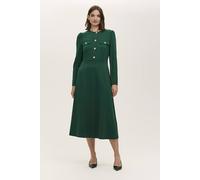Finery London Petite Gilly Ponte Jersey Midi Dress In Bottle Green Bottle Green