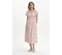 Finery London Petite Maia Elasticated Waist Midi Dress In Light Red Light Red