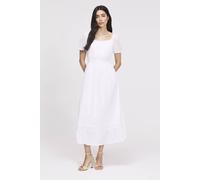 Finery London Petite Mandy Cotton Voile Midi Dress In White White
