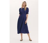 Finery London Petite Mela Midi Tea Dress In Mid Navy Mid Navy