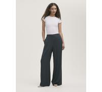 Finery London Polka Dot Elasticated Waist Wide Leg Trousers Navy Mix