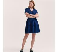 Finery London Reece Cotton Poplin Dress with Rik Rak Detail BLACK SIZE 10