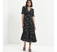 Finery London Sinead Floral Ditsy Printed Dress Petite BLACK DITSY SIZE 10