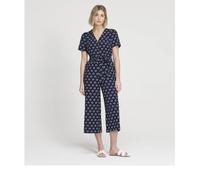 Finery London Uma Printed Jumpsuit Petite BLACK SPOT SIZE 10