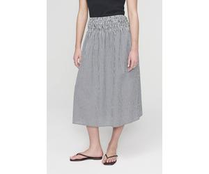 Finery London Valerie Cotton Gingham Midi Skirt In Black Black