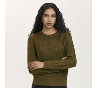 Finery London Valerie Pointelle Knitted Jumper BLACK SIZE 10