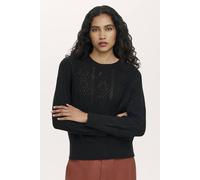 Finery London Valerie Round Neck Knitted Sweater In Black Black