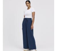 Finery London Venus Cupro Stretch Waist Wide-Leg Trousers Standard BLACK SIZE 10
