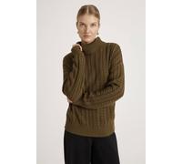 Finery London Vivana Turtle Neck Knitted Sweater In Dark Olive Dark Olive