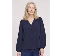 Finery London Women's Evora V-neck Button Through Blouse in Dark Navy | Size: 14 Finery London Dark Navy 14