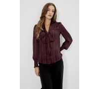 Finery London Women's Mavis Printed Chiffon Blouse in Maroon | Size: 16 Finery London Maroon 16
