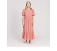 Finery London Yasmine Jersey Burn Out Detail Puff Sleeve Dress BLACK SIZE 10
