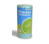 Finesse Professional All Purpose Cloths, Roll of 100 | Soft, Strong and Absorbent | Green