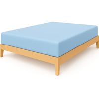 Finest 100% Egyptian Cotton 10"/25CM Fitted Sheets (Sky Blue, Single)