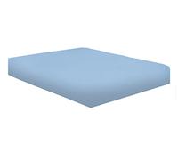Finest 100% Egyptian Cotton 16" 40CM Extra deep Fitted Sheets 15 Colours Single Double King Super King (Sky Blue, Single)