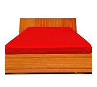 Finest 100% Egyptian Cotton Solid 18" Inch 1 PC Fitted (Bottom) Sheet 800 Thread Count Extra Deep Pocket Long Staple Cotton Wrinkle Free Fitted Bed Sheet, (Double,Blood Red)