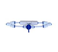 Finest Aquatics Replacement Flush Valve Flow Restrictor Assembly (800cc) - Stainless Steel - 2 Port - 1/4 in Push Fitting - Silver
