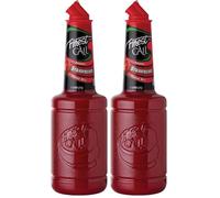 Finest Call Strawberry Puree |1 Litre Bottle | Real Fruit | Cocktail Ingredient | Easy Pour | Bar Essential | Premium Ingredients | Cocktails, Drinks, Desserts. (Pack of 2)