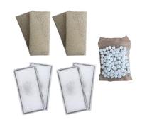 Finest-Filters 4 x Compatible Foam and 4 x Compatible PolyMax ClearMax Phosphate Nitrate Filter Cartridges and 170g Compatible Biomax to fit Fluval U2 Internal Filter
