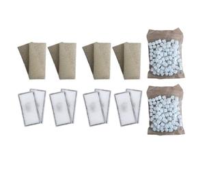 Finest-Filters 8 x Compatible Foam and 8 x Compatible PolyMax ClearMax Phosphate Nitrate Filter Cartridges and 2 x 170g Compatible Biomax to fit Fluval U2 Internal Filter