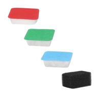 Finest-Filters Cartridges Compatible with Ciano Full Set Water Clear & Protect/Stop Alage/Bio Bact CF80 Aquarium Filter Media - Medium Cartridge (1x Red, 1x Green, 1 x Blue) and 1 x Foam Filter M