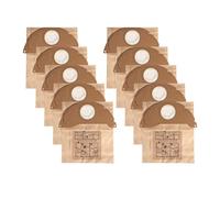 Finest-Filters Compatible with Karcher WD2 Vacuum Cleaners Paper Dust Bags (10 pack) for Wet Dry Vacuum - Dry use heavy duty paper vacuum bags