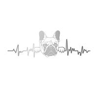 Finest Folia 10 x Heartbeat Stickers for Car, Fridge, Laptop, Width 27 cm