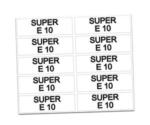 Finest Folia 10 x Sticker Fuel Label Fuel Cap Car Note Fuels AdBlue Petrol Mix Diesel Water Super R022 (R022-08 E 10)