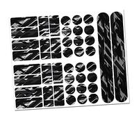Finest Folia 34 Piece Bicycle Frame Protective Film Sticker Protection MTB BMX Chain Paint Protection Film R159 R160 (18 Future Silver Metallic)