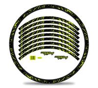 Finest Folia Bicycle Wheel Rim Sticker for 27 and 29 Inch Neon Yellow Gloss | Sticker Set for MTB Road Bike Wheel Rims in Racing Design - Sticker 2 cm Wide Weatherproof UV-Resistant Self-Adhesive RX024