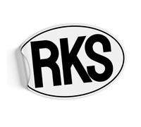 Finest Folia Country Number Plate Sticker 17.5 x 11.5 cm Certified According to DIN Standard Number Plate Sticker for Car Truck Motorhome Caravan Self-Adhesive Weatherproof R226 (18 Kosovo)
