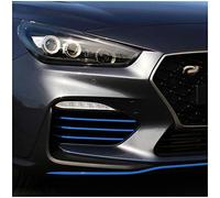 Finest Folia Film Set Radiator Grille Designline Air Intake Frame Vehicle Front Decor Sticker Perfect Fit Self-Adhesive Car Accessories D010 (Azure Blue)