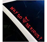Finest Folia FS56 Why so Serious Joker Front Windscreen Sticker (Carmine Red, Interior Adhesive)