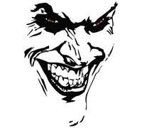 Finest Folia Joker Sticker 10 x 7 cm Why So serious Lettering Vehicle Decoration Film for Car Bus Caravan Car Accessories Car Sticker Clown (Matte Black, K059 Joker)