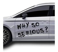 Finest Folia Joker Sticker 67 x 50 cm Why so serious Lettering Saying Vehicle Decoration Film for Car Bus Caravan Car Accessories Clown Humour (Matte Black, KX012 Why so Serious Font)