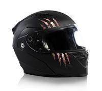 Finest Folia K173 Chrome Rose Helmet Sticker, Set of 2, 7.5 x 7.5 cm, Monster Sticker, Claw Decoration for Motorcycle and Car Helmets, Waterproof, Self-Adhesive
