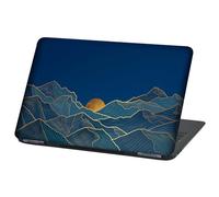 Finest Folia Laptop Film Cover, Abstract Adhesive Film, Notebook Sticker, Protective Cover, Self-Adhesive Vinyl Skin Sticker (LP99 Blue Mountains, 13-14 Inches)